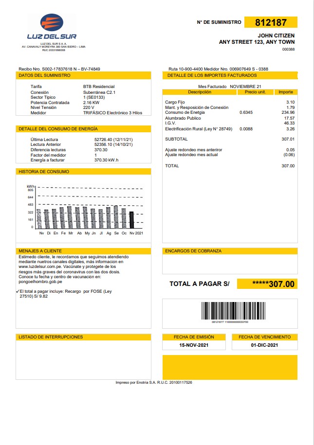  Minol USA business utility bill 